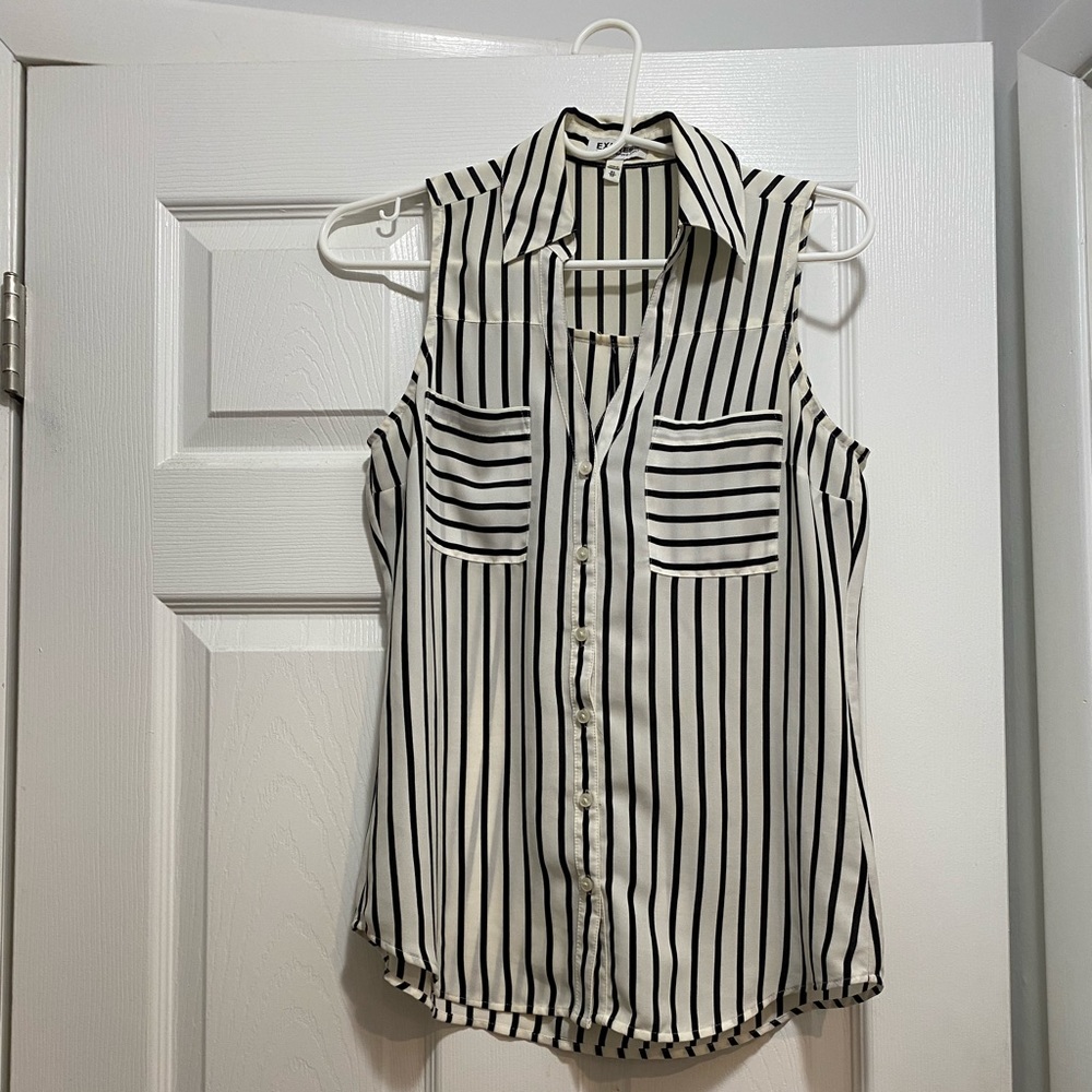 Express Striped Portofino Sleeveless Shirt